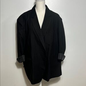 The Frankie Shop Oversized Classic Black Blazer OS